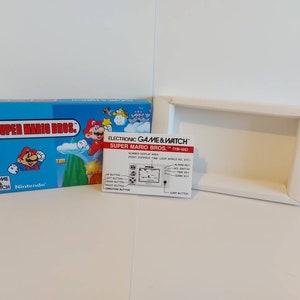 Super Mario Bros YM-105 Spiel & Uhr Box-Handbuch und Tablett - KEIN SPIEL enthalten