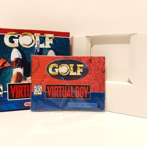 Golf Virtual Boy  Box Manual & Tray -NO GAME included