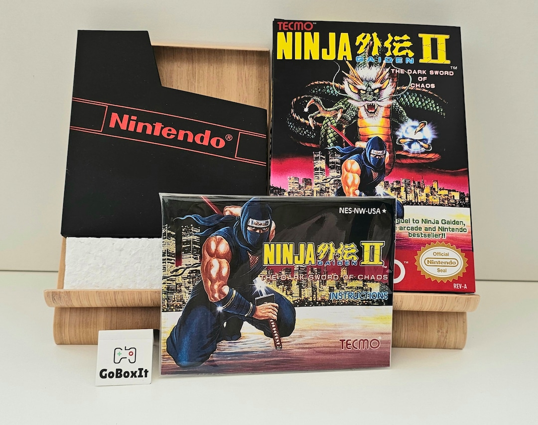 Ninja Gaiden 2 NES Box Manual Poly Block Dust Cover - NO GAME