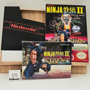 Ninja Gaiden 2 NES Box Manual Poly Block Dust Cover - NESSUN GIOCO incluso