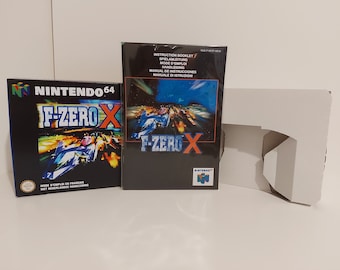 F Zero X N64 Caja Manual Bandeja SIN JUEGO INCLUIDO