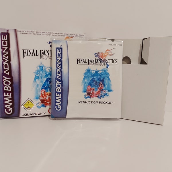 Final Fantasy Tactics Advance Gameboy Advance Box, Manual & Tray - NO GAME included