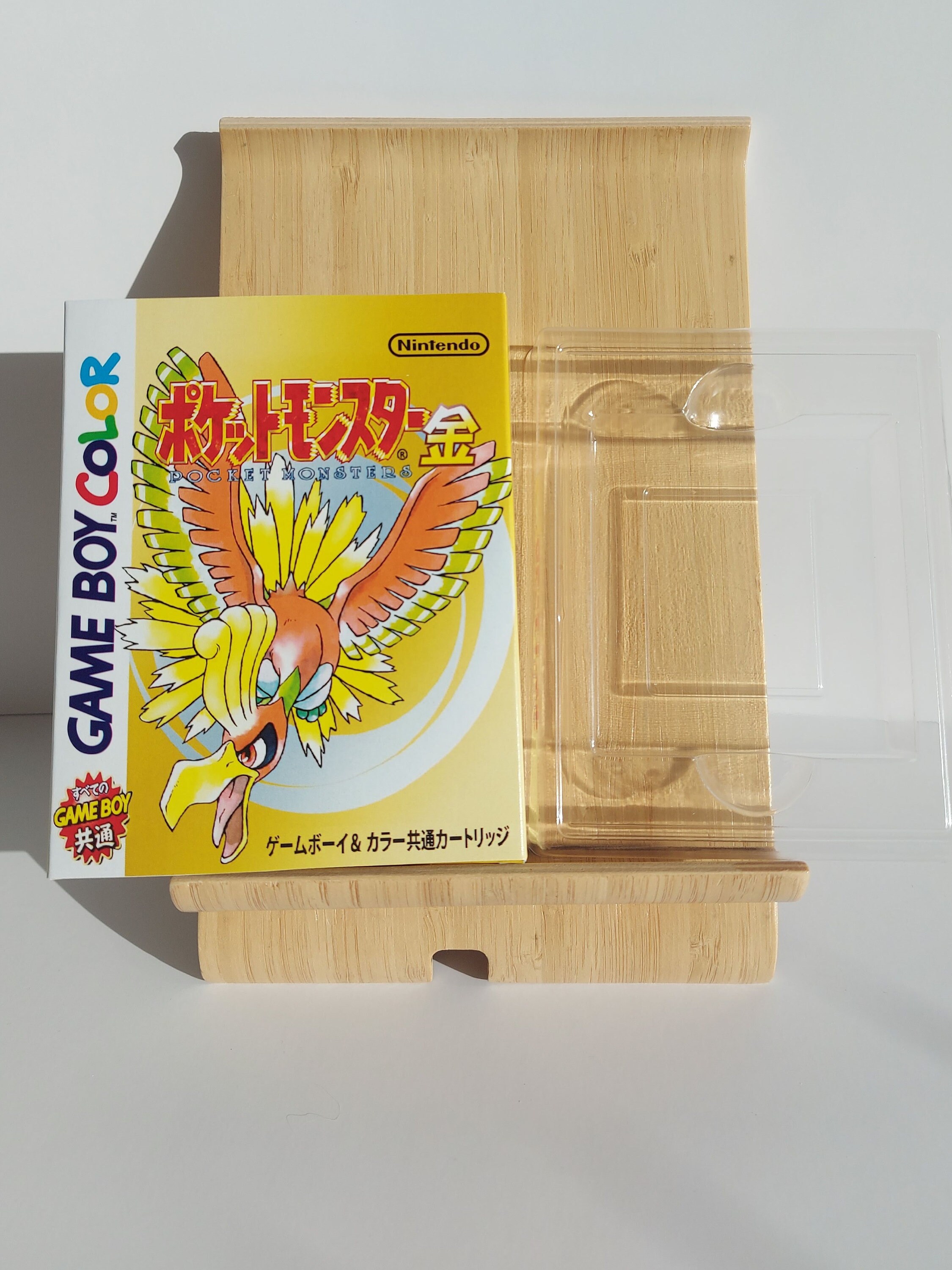 Pocket Monsters Pokemon Gold Japanese Game Boy Color Box & Tray