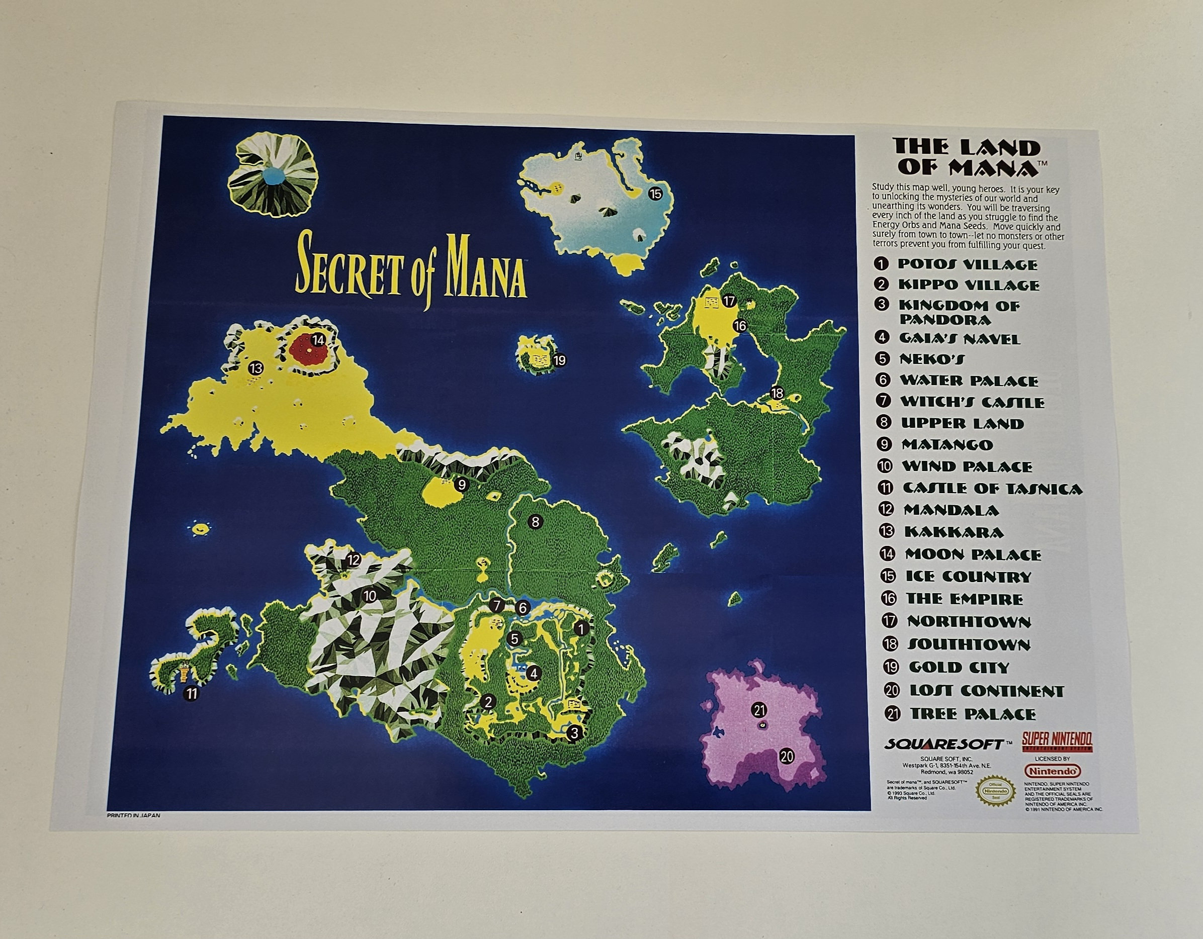 Secret of Mana SNES Maps - Etsy