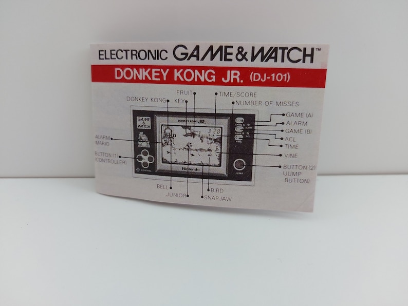 Donkey Kong Jr DJ-101 Game & Watch Box Manual and Tray NO GAME included image 5