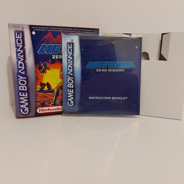 Super Metroid Zero Mission Gameboy Advance Box Manual & Tray - NO GAME included