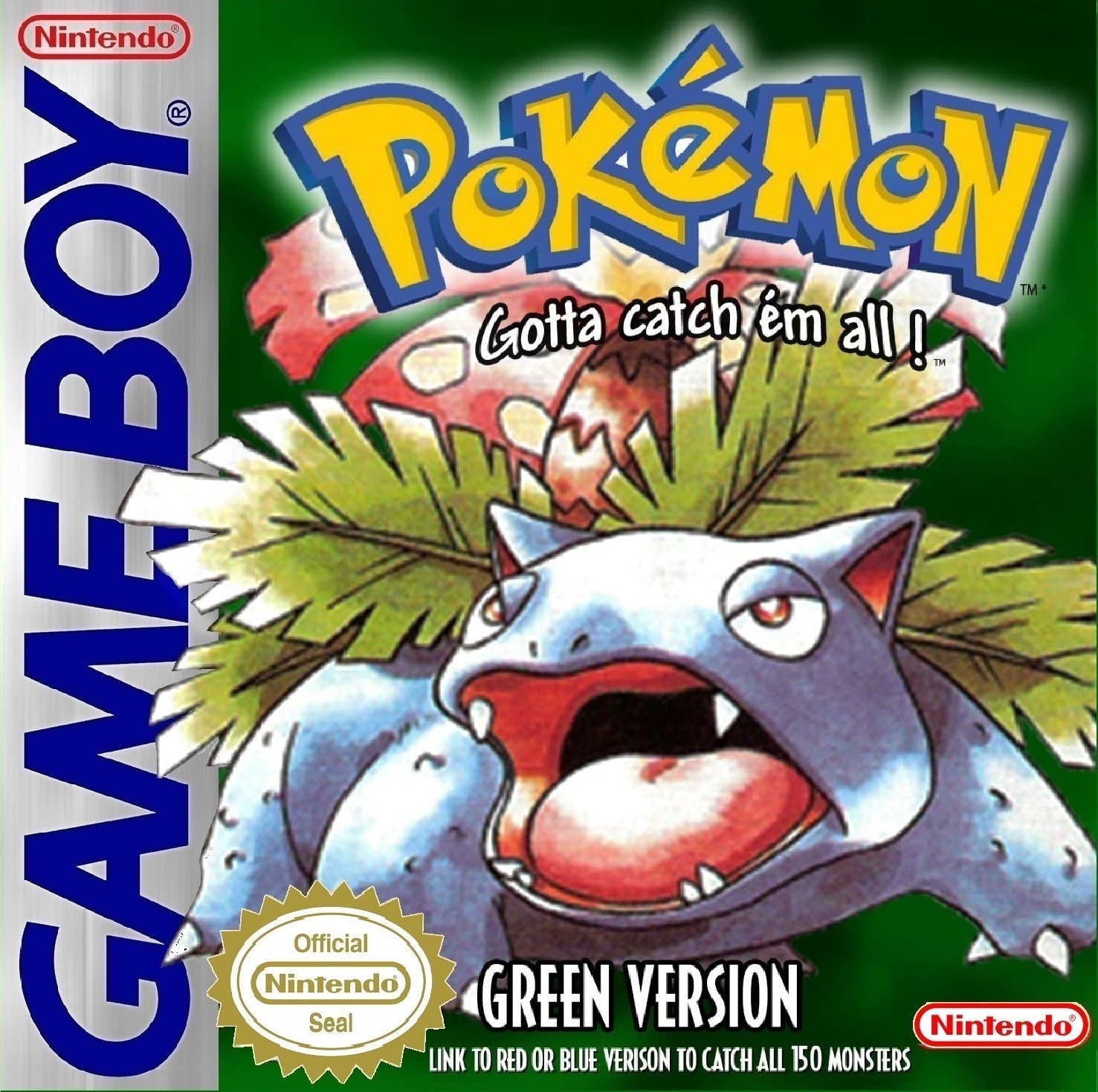 Pokémon Green Gameboy Box Manual & Tray - NO GAME Included