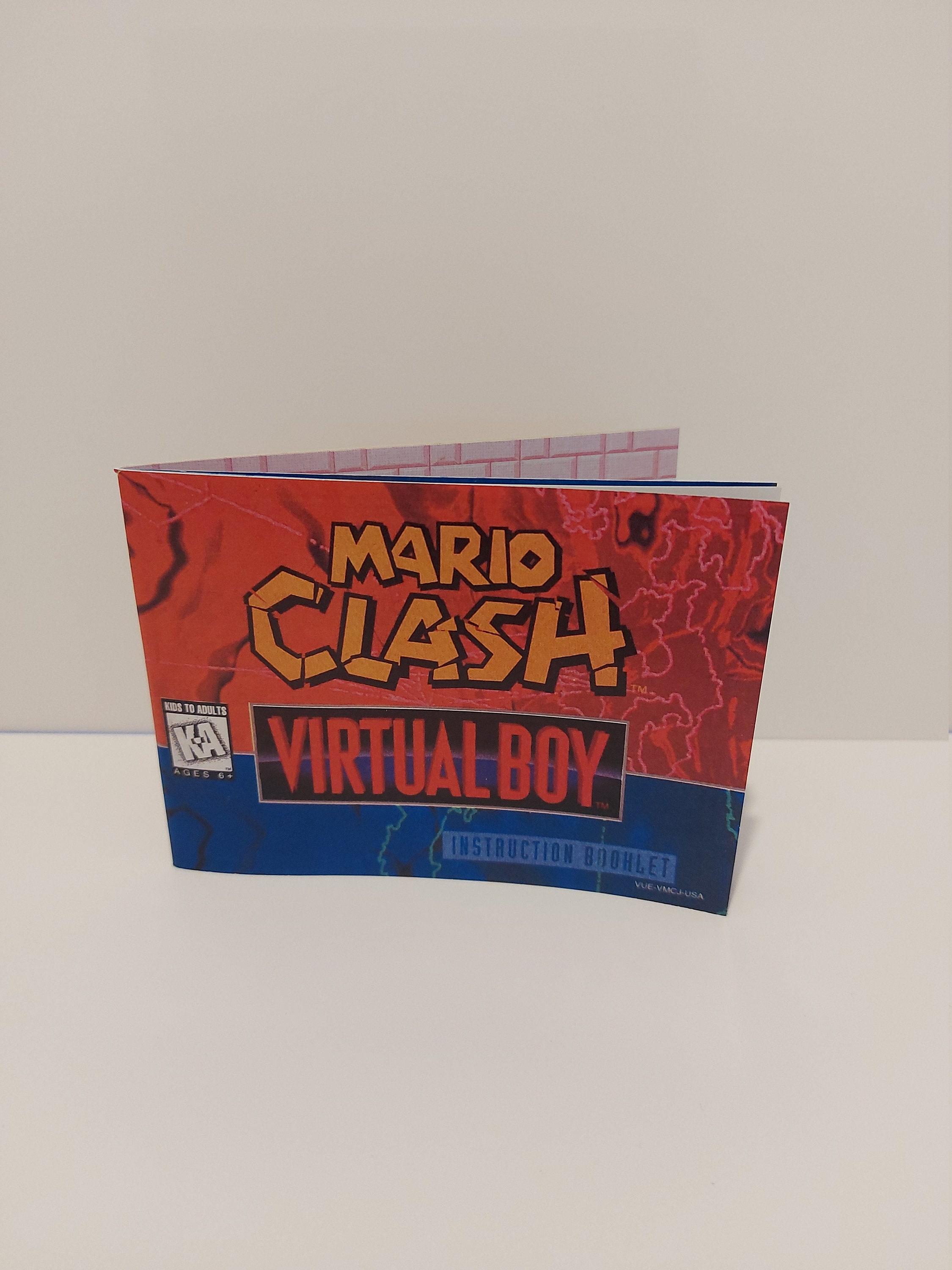 Mario Clash Virtual Boy Box Manual & Tray -NO GAME Included - Etsy