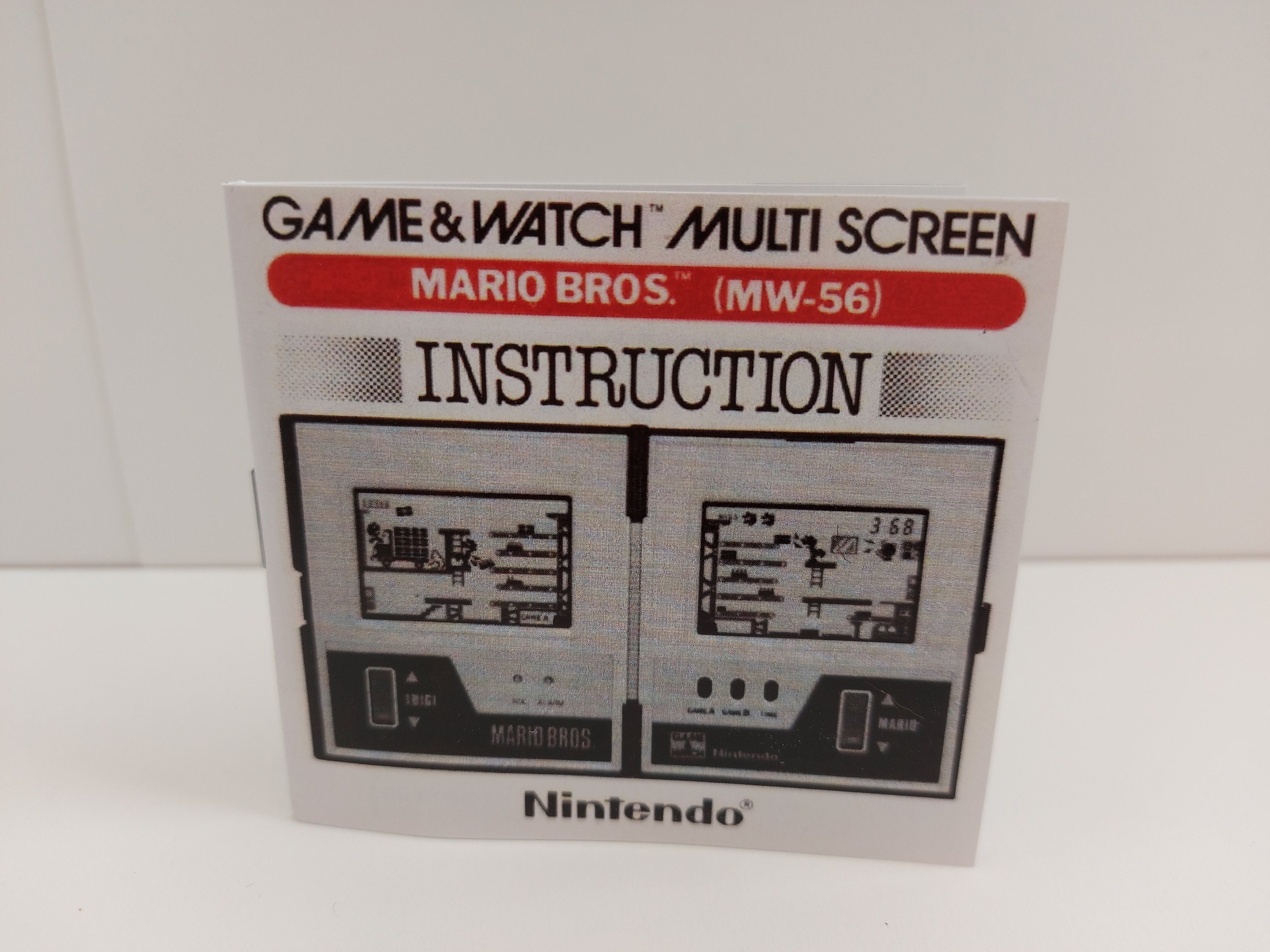 マリオブラザーズ MW-56 ゲーム＆ウォッチ ボックス、マニュアル