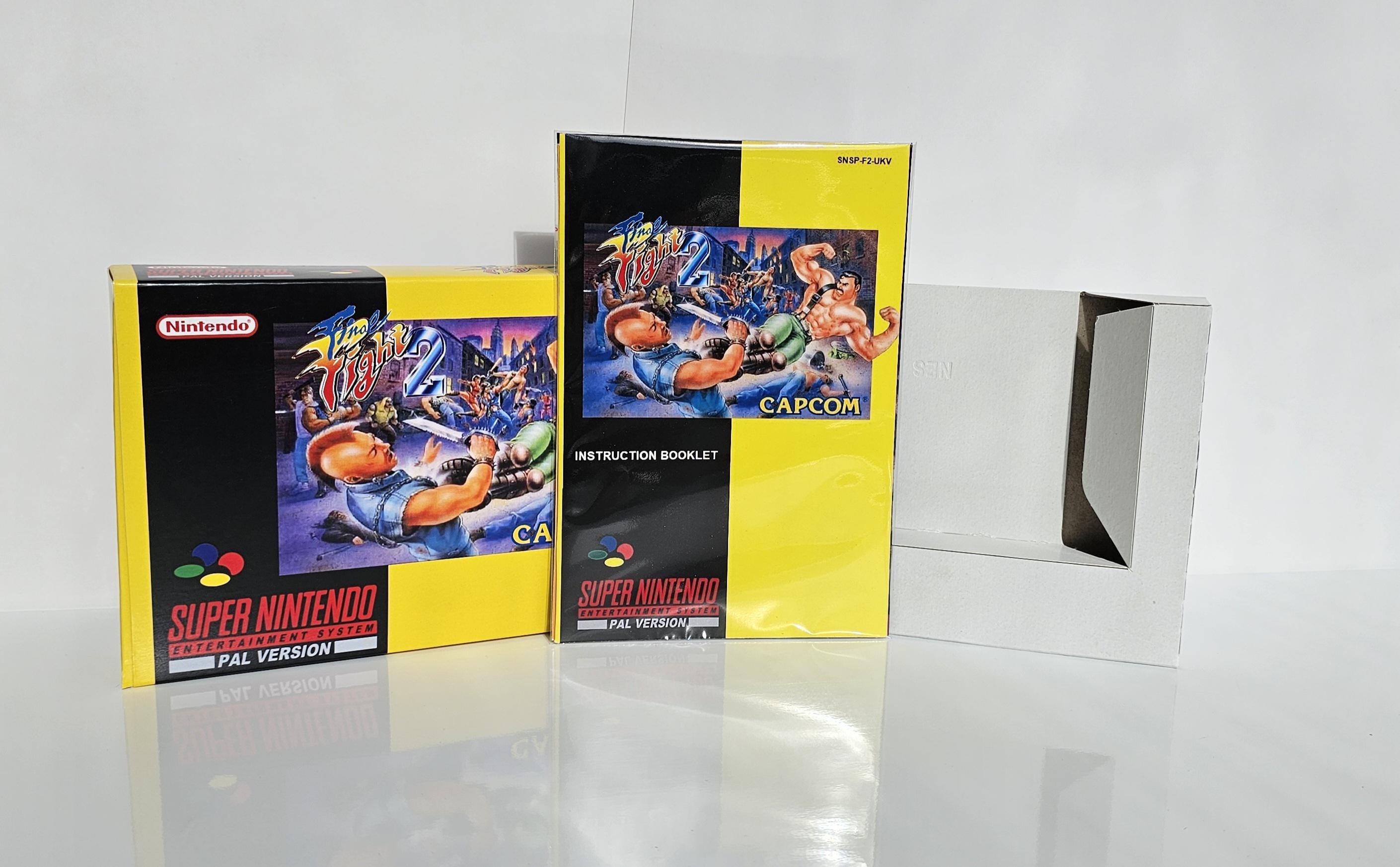 ファイナルファイト2 SNES ボックスマニュアルとトレイ ゲームは含まれ 