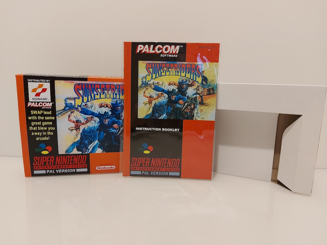 Sunset Riders SNES Box Manual and Tray NO GAME Included - Etsy