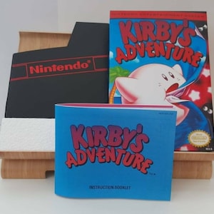 Kirby's Adventure NES Box Manual Poly Block Dust Cover - GIOCO NON incluso