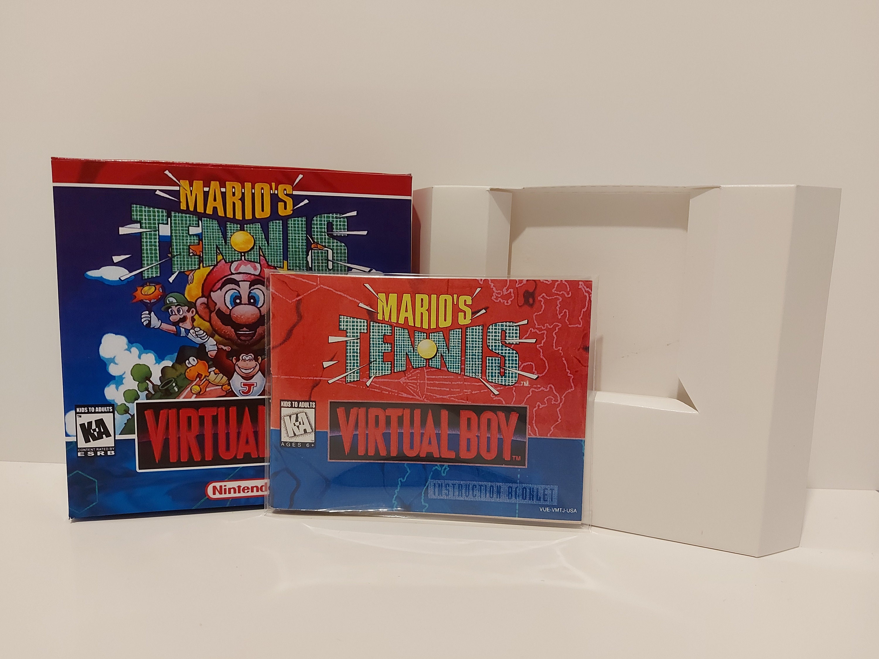 マリオテニス バーチャルボーイ ボックスマニュアルとトレイ