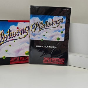 Pilot Wings SNES Box Manual and Tray NO GAME included