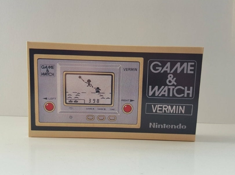Nintendo GAMEWATCH VERMIN 箱、取扱説明書付き Vermin MT-03 Game & Watch Box, Tray and Manual Only - NO GAME