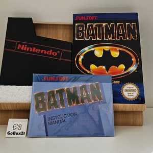 Batman The Video Game NES Box NES Manual Poly Block Funda antipolvo - No incluye juego