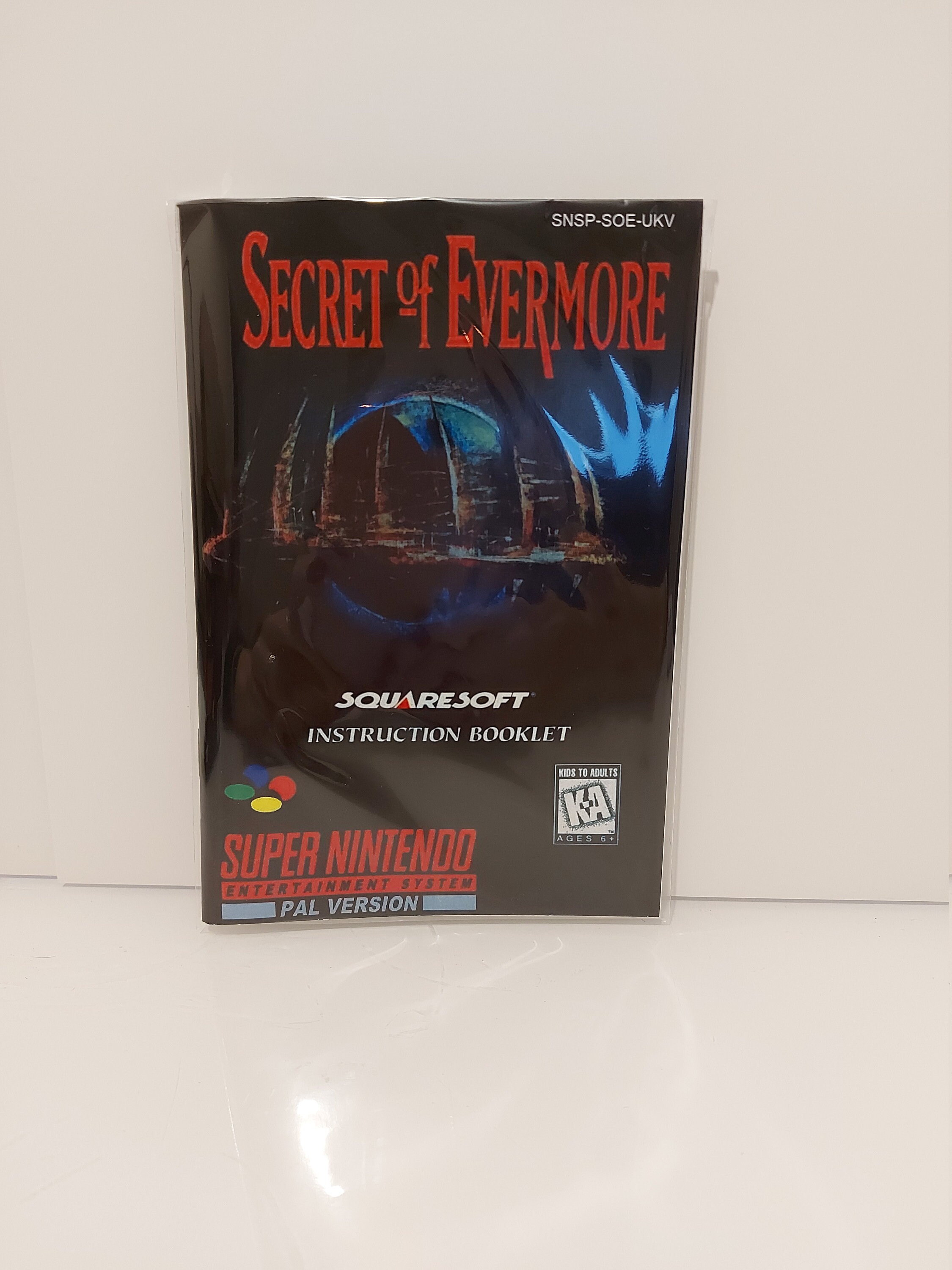 【箱付き未開封】evermoreテイスティングセット 2000・2001 Secret of Evermore SNES ボックスマニュアルとトレイ ゲームは含まれ