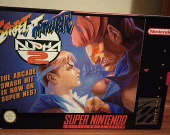 Street Fighter Alpha 2  SNES Box Manual and Tray NO GAME included