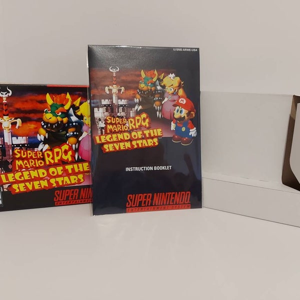 Super Mario RPG  Legend of the Seven Stars SNES Box Manual and Tray (No Game included)