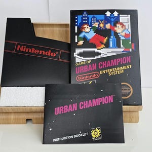 Urban Champion NES Box Manual Poly Block Dust Cover - NESSUN GIOCO incluso