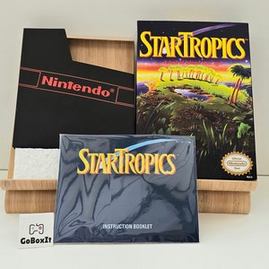 Star Tropics NES Box Manual Poly Block Dammskydd - INGET SPEL ingår