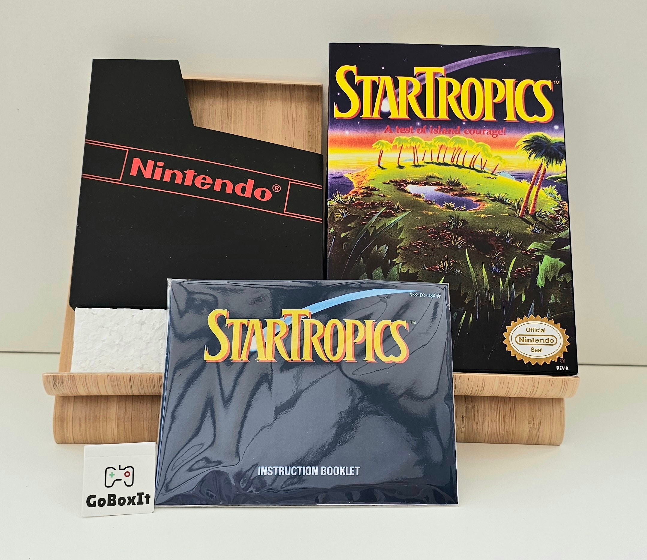 Star Tropics NES Box Manual Poly Block Dust Cover - NO GAME
