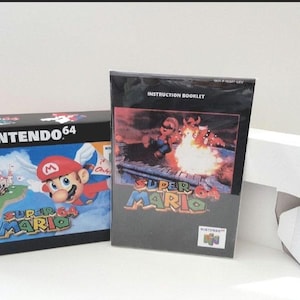 Super Mario 64 N64 Box Manual Bandeja SEM JOGO incluído