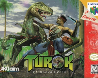 Turok Dinosaur Hunter N64 Box Manual Tray NO GAME included