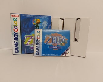 The Legend of Zelda Oracle of Ages Gameboy Color Box Tray & Manual - NO GAME included