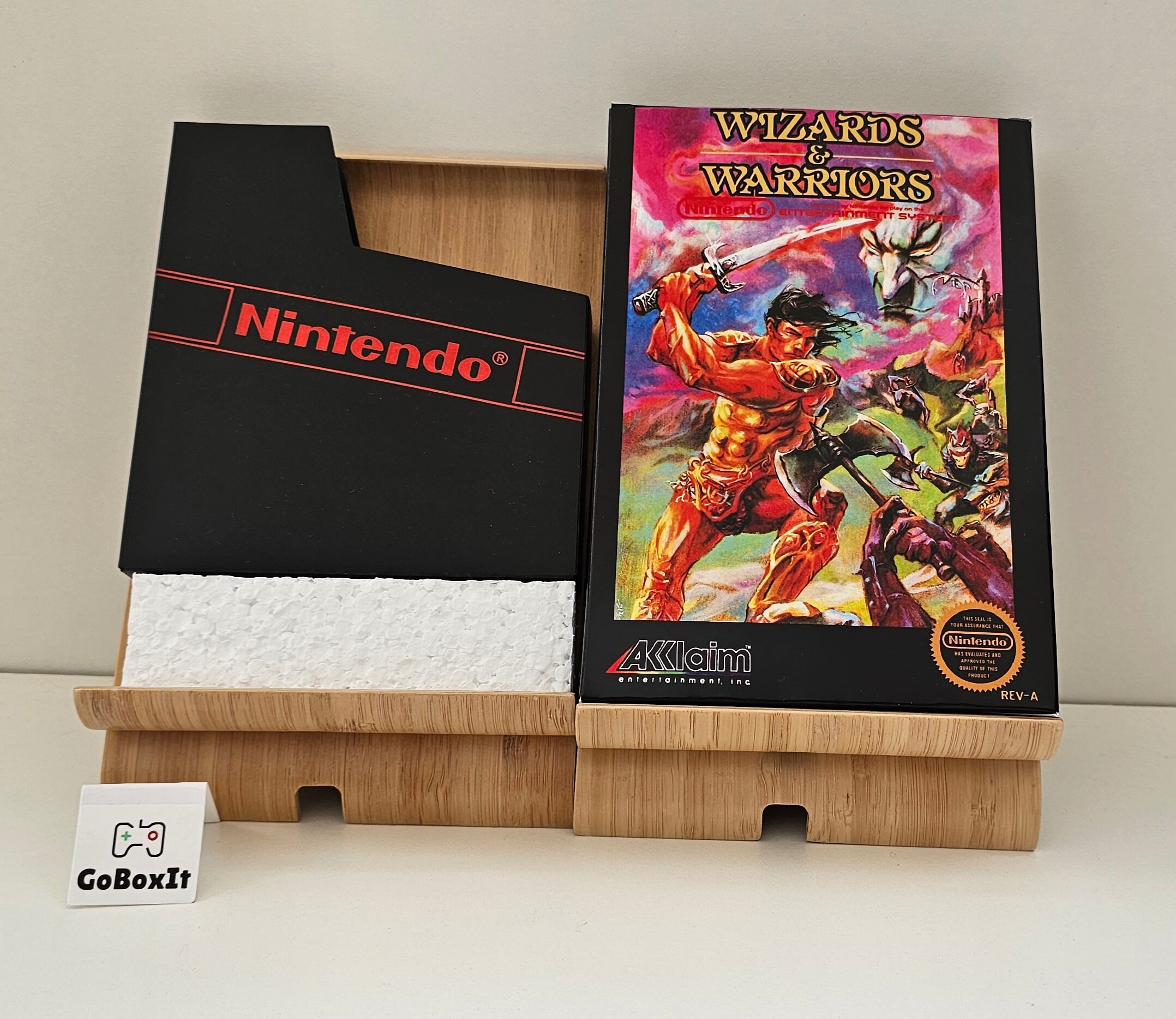 Wizards and Warriors NES Box Manual Poly Block Dust Cover - NO