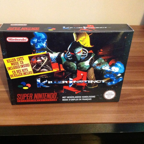 Killer Instinct SNES Box Manual and Tray NO GAME included