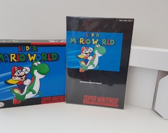 Super Mario World SNES Box SNES Manual & Tray ( No Game  included)