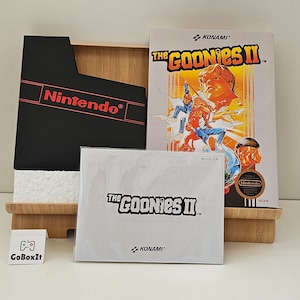The Goonies 2 NES Box Manual Poly Block Dust Cover - NESSUN GIOCO incluso