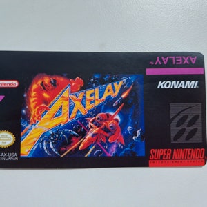 Naklejka na kartę gry Axelay SNES