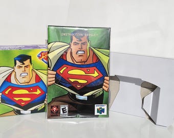 Superman N64 Box Manual Tray NO GAME included