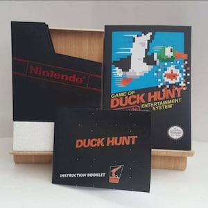 Manual de la caja de NES de Duck Hunt, cubierta protectora de bloque de polietileno (sin juego incluido)
