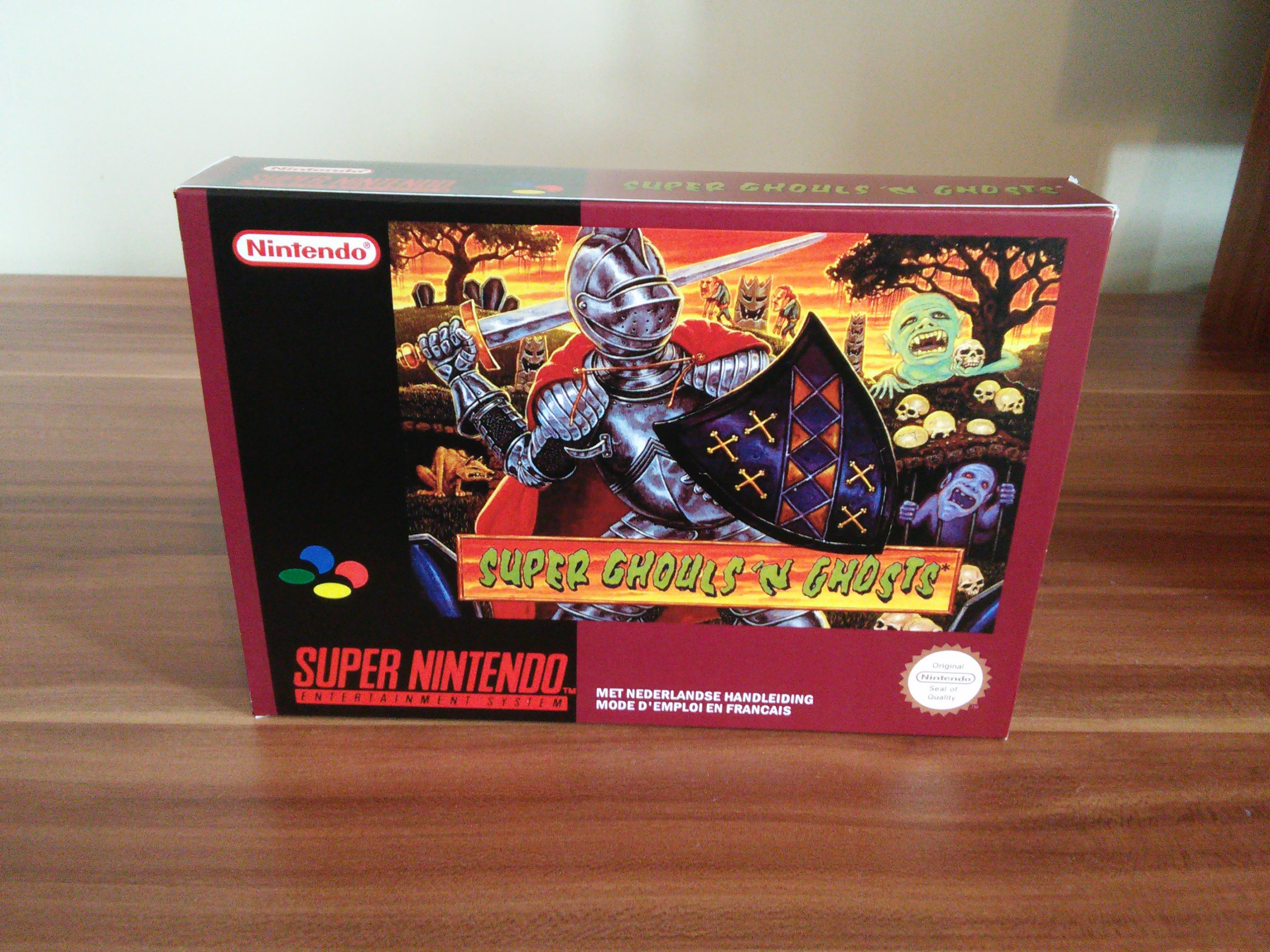 Super Ghouls 'n' Ghosts SNES ボックスマニュアルとトレイ - ゲームは