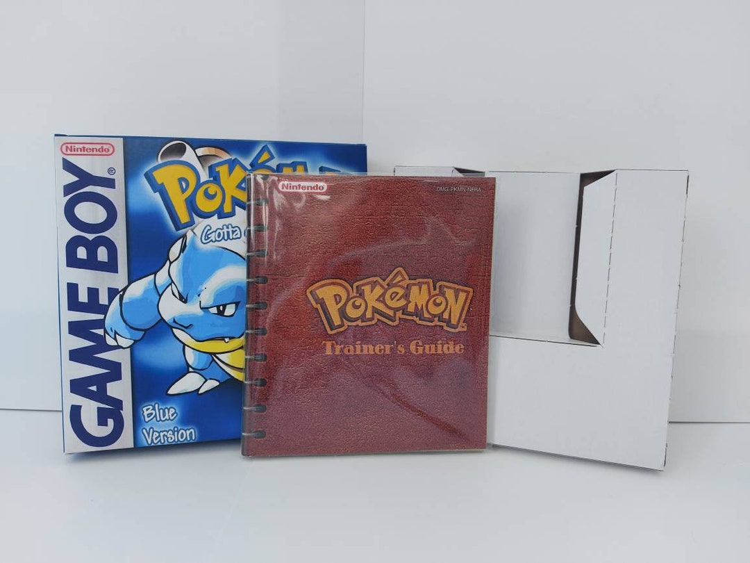Pokémon Blue Gameboy Box Manual & Tray -NO GAME Included
