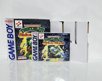 TMNT Radical Rescue Gameboy Box Manual & Tray - NO GAME included