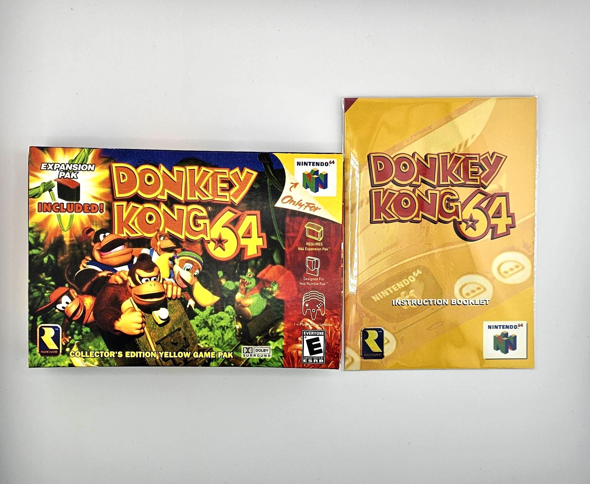 Donkey Kong 64 N64 Box Manual Tray NO GAME Included - Etsy