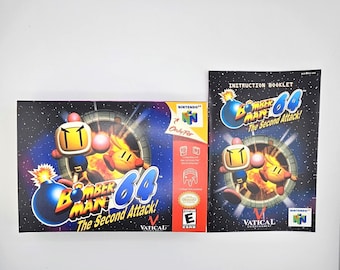 Bomberman 64 The Second Attack N64 Box Manual Tray NO GAME included