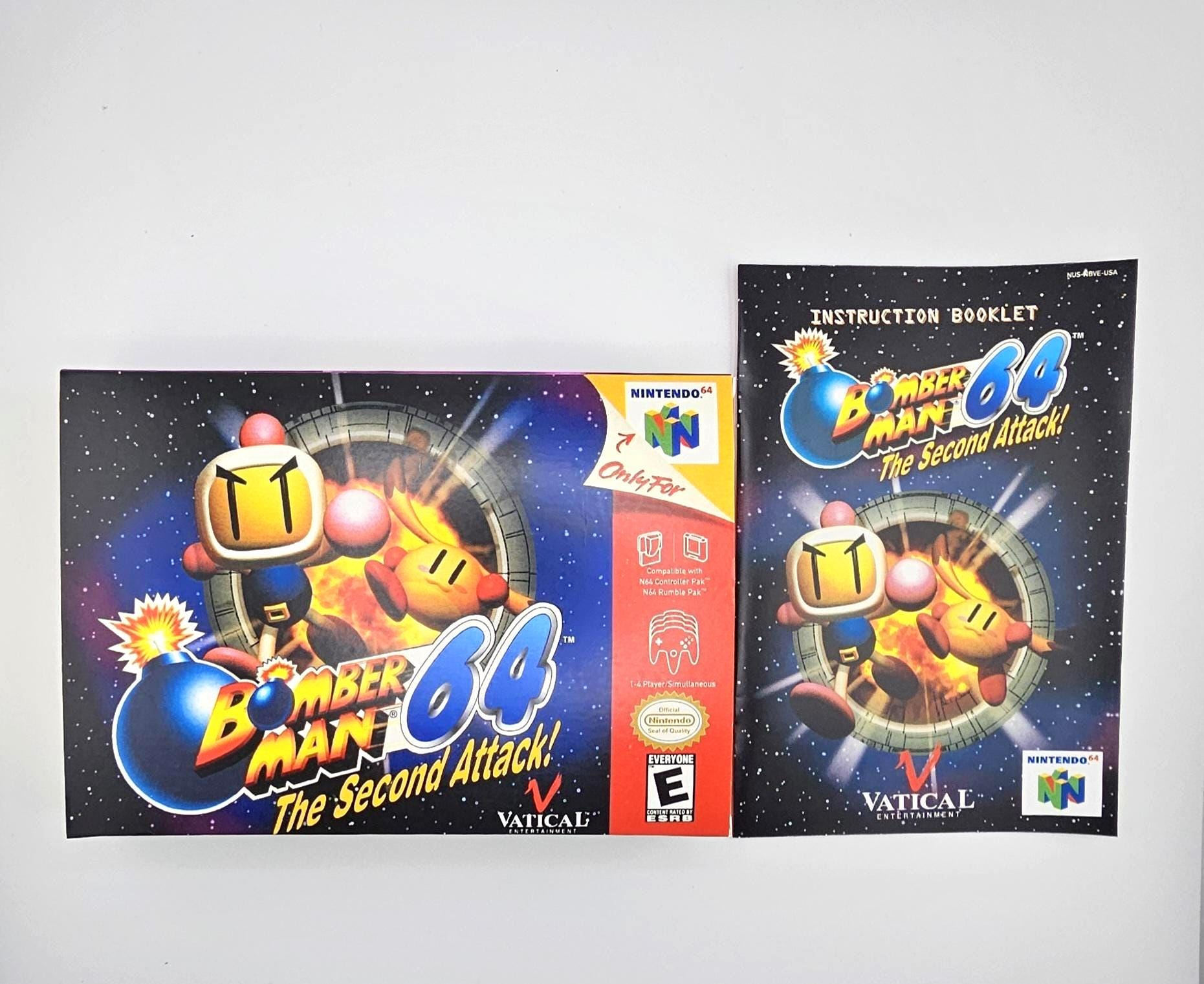 Bomberman 64 the Second Attack N64 Box Manual Tray NO GAME