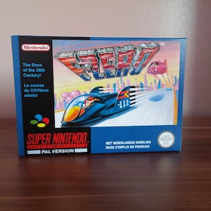 F Zero SNES Box Manual and Tray NO GAME included
