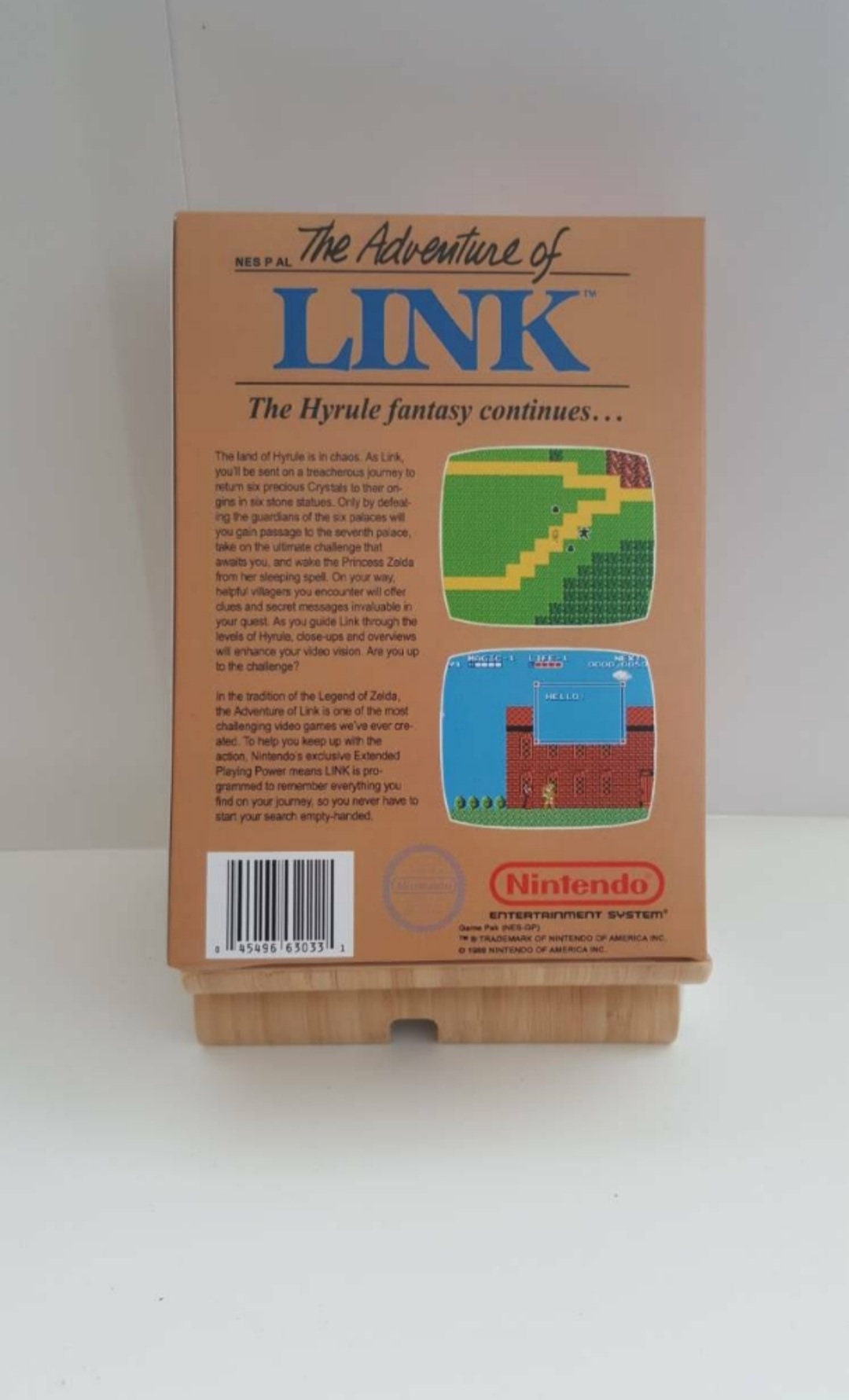 Nintendo NES Empty Box Zelda Adventure of Link Game ...