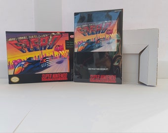 F Zero SNES Box Manual and Tray NO GAME included