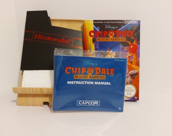 Chip 'N' Dale Rescue Rangers NES Box Manual Poly Block Dust Cover - NO GAME included