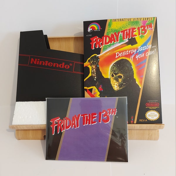 Friday The 13th NES Box Manual Poly Block Dust Cover - NO GAME included