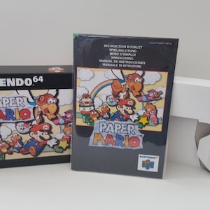 Paper Mario N64 Box Manuale Vassoio NESSUN GIOCO incluso