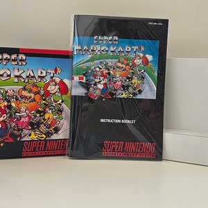 Super Mario Kart SNES Box Manual & Tray - NO GAME included