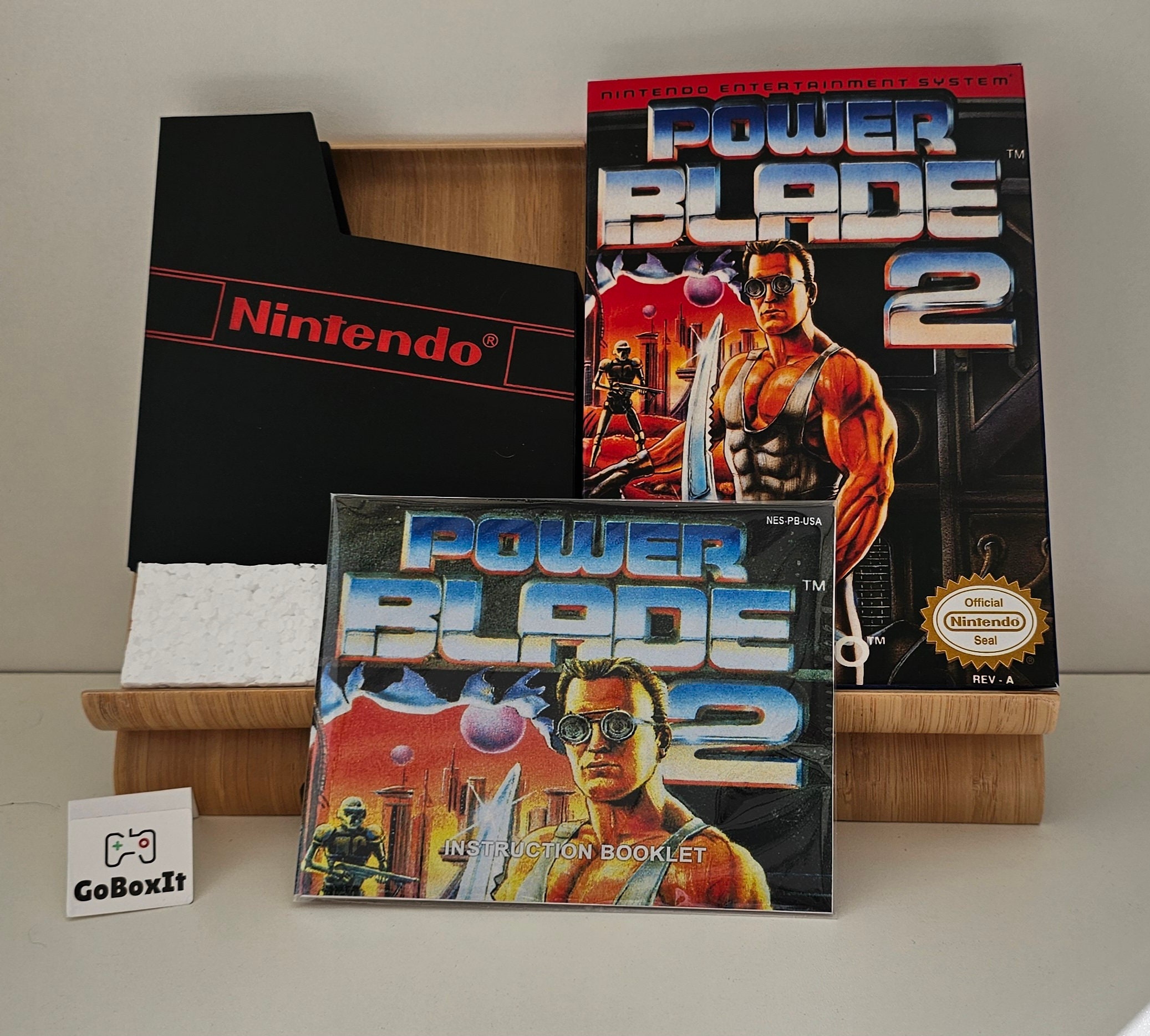 Power Blade 2 NES Box Manual Poly Block Dust Cover - NO GAME